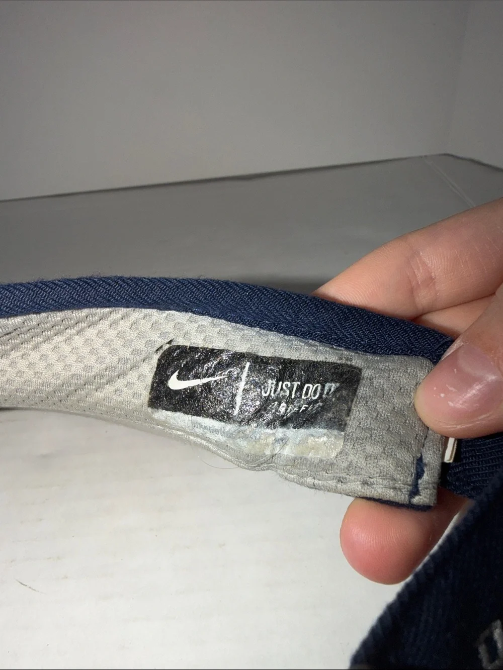 Nike Navy Visor with Gold GT Logo